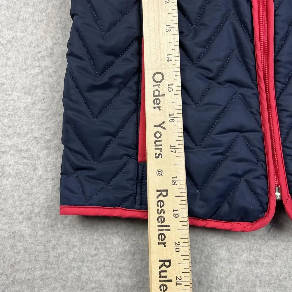 Ariat Girls 8 Navy Quilted Insulated Vest Western Equestrian Ranch Outdoor